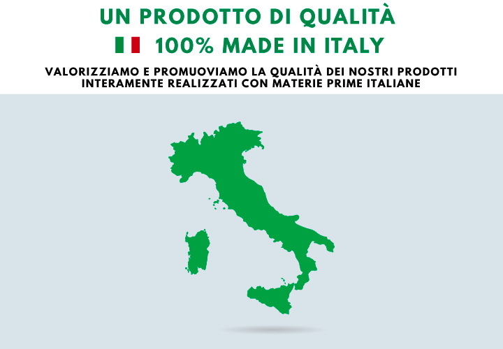 Un prodotto di qualità 100% made in Italy