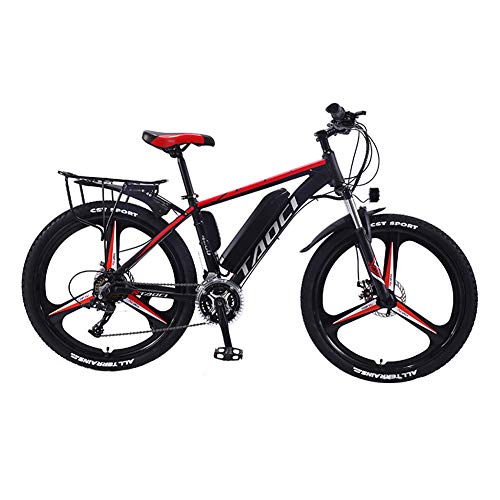 Hyuhome Biciclette elettriche per Adulto, in Lega di magnesio Ebikes Biciclette all Terrain, 26" 36V 350W 13Ah Rimovibile agli ioni di Litio Montagna-Bici per la Mens,Rosso,13Ah80Km