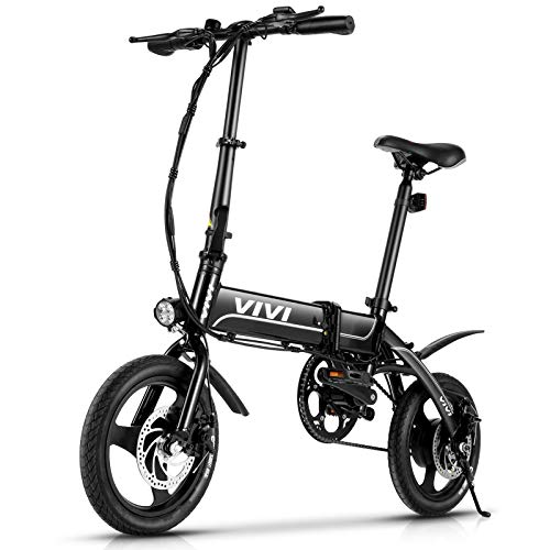 VIVI Bici Elettrica Pieghevole, 14" Bici Elettrica 350W Ebike Città, Bicicletta Elettrica per Adulti con Batteria Rimovibile Da 7,8 Ah, 3 Modalità di Lavoro, Velocità Massima 25km/h