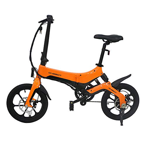 Biciclette Elettriche PIEGHEVOLE 16 Pollici da 250W 25km/h per Donna Uomo Mountain bike/Bici da Montagna/Città/Strada, Batteria al Litio da 36 V Schermo LCD Freni a Disco 3 Modalità [STOCK UE]