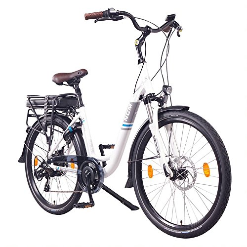 NCM Munich Bicicletta elettrica da Città, 36V 13Ah 468Wh 26" Bianco