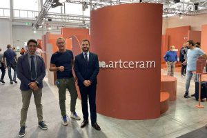 Luca Giampieri in visita alle aziende civitoniche protagoniste della mostra Cersaie