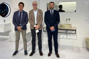 Luca Giampieri in visita alle aziende civitoniche protagoniste della mostra Cersaie