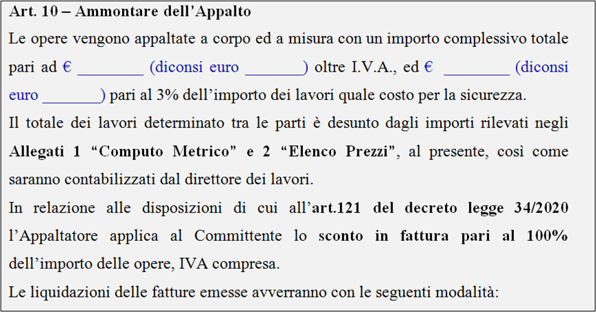 Contratto appalto superbonus