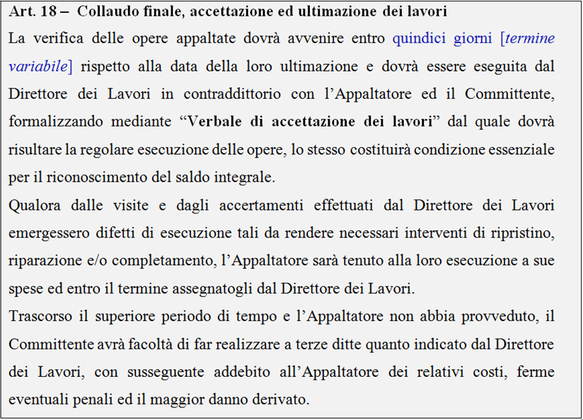 Contratto appalto superbonus