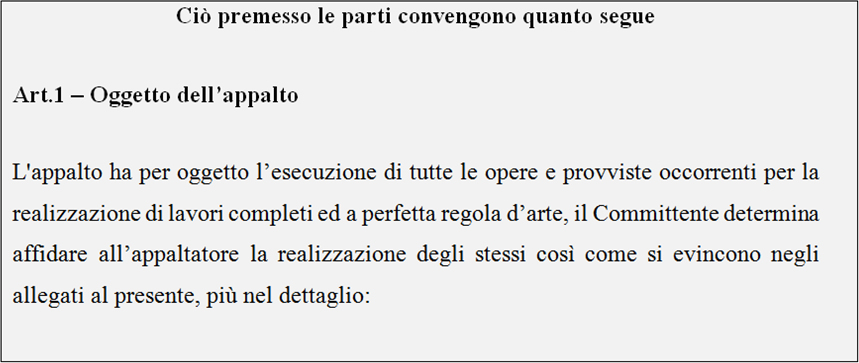 Contratto appalto superbonus