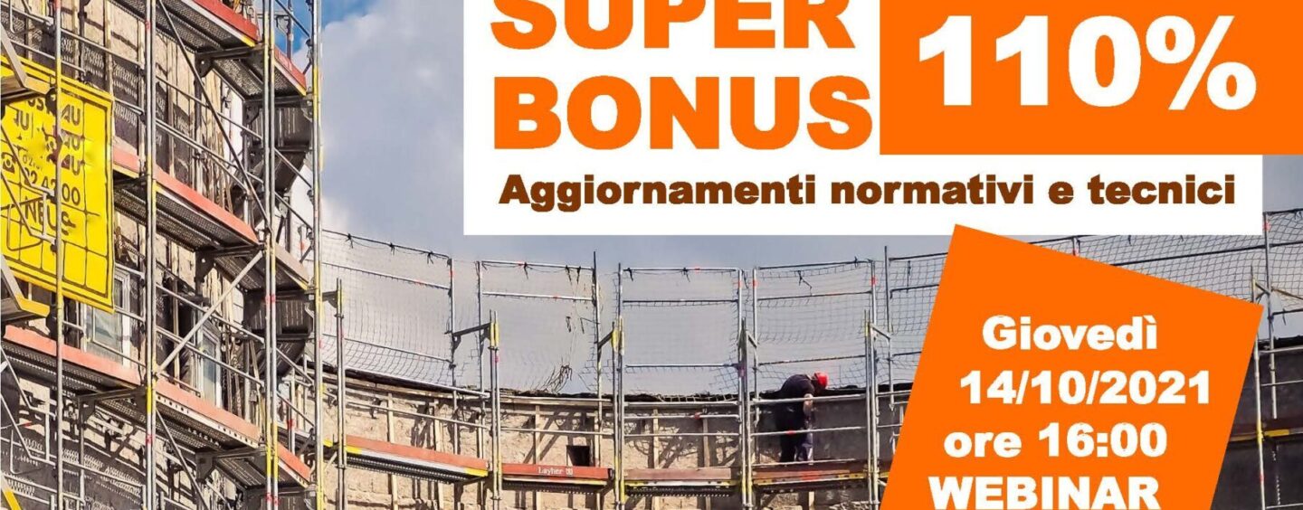 Superbonus 110%, esperti a confronto nel webinar organizzato dagli architetti di Avellino