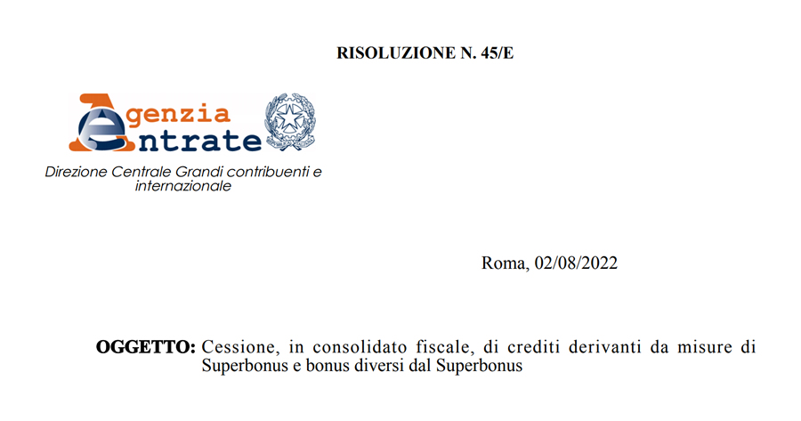 Superbonus 110% e bonus edilizi: il Fisco sulla cessione dei crediti in consolidato fiscale - Lavori Pubblici