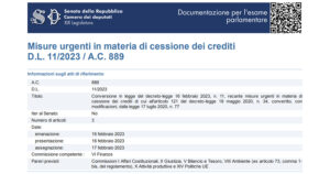Blocco cessione del credito: alla Camera la conversione del D.L. n. 11/2023 - Lavori Pubblici