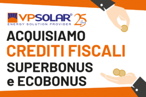 VP Solar estende l'acquisto dei crediti fiscali all'Ecobonus